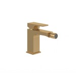 VILLEROY & BOCH - Architectura Square Bidetová baterie s výpustí, AquaSmart, kartáčované zlato TVB12500100076