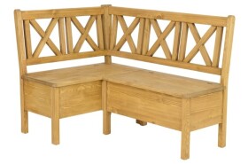 ARTEN (NANO Systems s.r.o.) Rustikální jídelní rohová lavice POPRAD SIL19 - borovice (světlý/tmavý vosk) Rozměry: (š/v/hl.) 250 x 96 x 160 cm