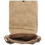 Stylová dámská koženková crossbody kabelka Haidi, béžová