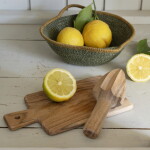 MADAM STOLTZ Dřevěný lis na citrony Acacia Wood, přírodní barva, dřevo