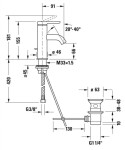 DURAVIT - C.1 Umyvadlová baterie s výpustí, matná černá C11010001046