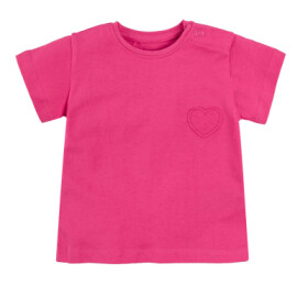 Basic tričko s krátkým rukávem- fuchsiové - 62 PINK