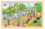 Goki Puzzle Návštěva ZOO 24 dílků - dřevěné