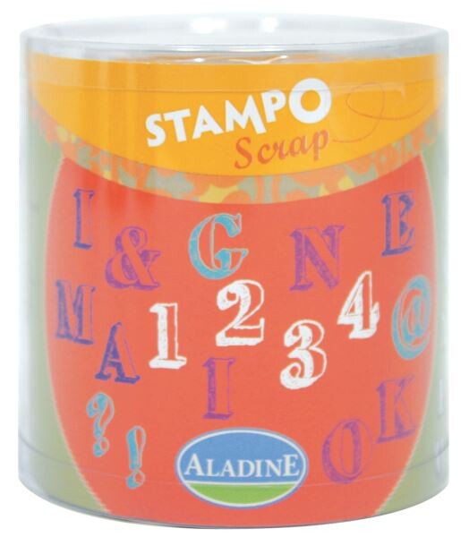 Razítka Stampo Scrap - abeceda a číslice 54 ks