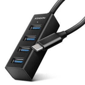 AXAGON HUE-M1C USB-C 3.2 mini hub černá / 4x USB 3.2 / 20 cm / kovový plášť (HUE-M1C)