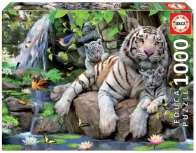 EDUCA Puzzle Bílí bengálští tygři