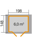 WEKA Dřevěný zahradní domek 316 (240 x 171 x 221 cm)