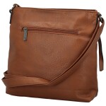 Stylová dámská koženková crossbody kabelka Orniva, hnědá