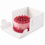 Cake star Dortová krabice bílá čtvercová s okénkem Melisa 25 × 25 × 19,5 cm