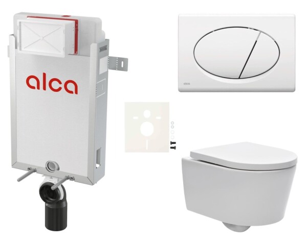 Cenově zvýhodněný závěsný WC set Alca k zazdění + WC SAT Brevis SIKOAW1 SIKOAW1
