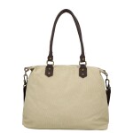 Trendy dámská textilní kabelka na rameno Petra, béžová