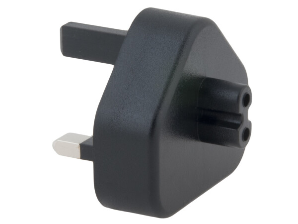 Cestovní adaptér Zásuvkový konektor Typ G (UK) pro Usb-c nabíječky, černá