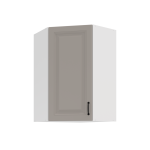 Horní rohová skříňka Stilo 60x60 GN-90 1F (45°) Barva korpusu: Dub artisan, Barva dvířek: Bílá
