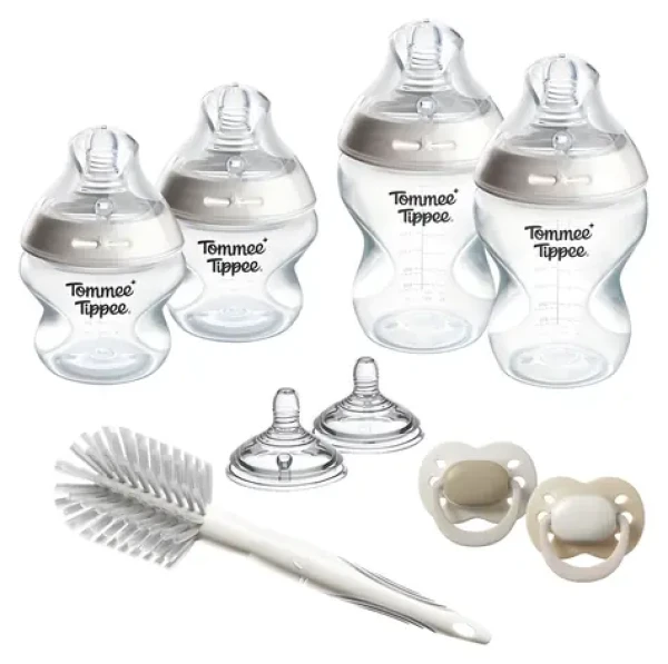 Tommee Tippee Natural Start ANTI-COLIC bílá / Novorozenecký set kojeneckých lahviček / 150 ml + 260 ml / 0m+