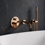 REA - Podomítková vanová baterie LUNGO Copper + BOX REA-B7996
