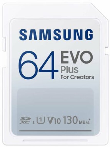 SAMSUNG EVO Plus SDXC 64GB / Class 10 / U1 / čtení až 130MBs / vhodné pro 4K (MB-SC64K/EU)