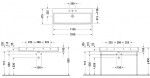 DURAVIT - Vero Air Umyvadlo 120x47 cm, s přepadem, otvor pro baterii, WonderGliss, bílá 23501200001
