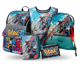 BAAGL SET 5 Zippy Skatepark: aktovka, penál, sáček, zástěra, peněženka (A-34865)