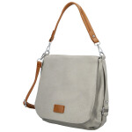 Trendy dámská koženková crossbody kabelka Naiara, šedá