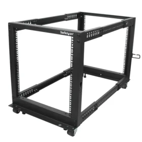 StarTech Open Frame 12U černý / Stojanový rack / 19" / nastavitelná hloubka / nosnost 544 kg (4POSTRACK12U)