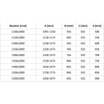 MEXEN/S - Lunar-B sprchové dveře křídlové pravé 125, transparent, grafit kartáčovaná 832S-125-050-66-00-P
