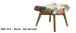 Podnožka Pik MIR-TEX - TROPIC 02 Provedení: Podnožka, Nožičky: Wenge, látka: MIR-TEX - tropik 02