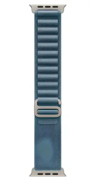 Apple Watch Alpine Loop Light Blue vel. L přírodní titan / Řemínek pro Apple Watch / 44/45/46/49 mm / 165–210 mm (MFTK4ZM/A)