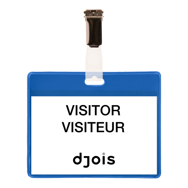 Djois jmenovka, 82,5 x 103 mm, PVC, modrá, 25 ks