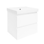 Koupelnová skříňka s umyvadlem SAT B-Way 59x50x45 cm bílá lesk BWAY260WU1BI BWAY260WU1BI