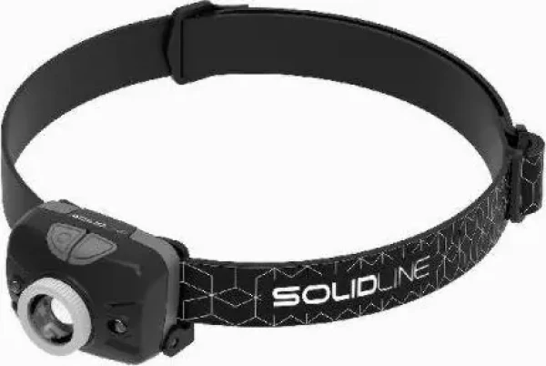 SolidLine SH3 černá / Čelová svítilna / 300 lm / dosvit až 180m / 3x AAA / IP54 (502204)