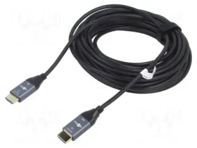 Goobay optický hybridní HDMI kabel (AOC) černá/šedá / Kabel HDMI / AOC hybridní / 8K 60Hz / 48 Gbit/s / 10 m (76274)
