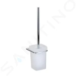 Kielle WC štětka nástěnná s držákem, matné sklo/chrom 40518000