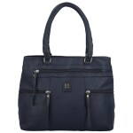 Trendy dámská koženková kabelka na rameno Asila, tmavě modrá