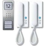 Siedle SET CA 812-2 E/W kabelový domovní telefon informační pole, stříbrná, bílá, 210008739-00