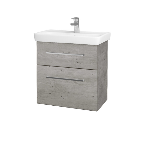 Dřevojas - Umyvadlová skříňka GO SZZ2 60 - D01 Beton / Úchytka T04 / D01 Beton 148584E