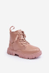 Ocieplane Lakierované Dětské Botky Big Star MM374144 Růžové 31