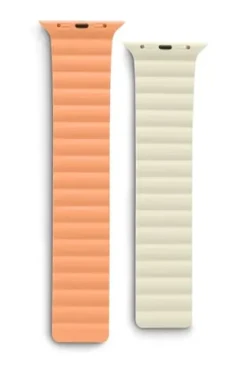 Hama Fantastic Feel Magnetický řemínek pro Apple Watch 42/44/45/49 mm oranžovo-béžová (136838-H)
