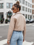 Dámská kožená bunda BADEN beige FashionStreet TY4336 XL