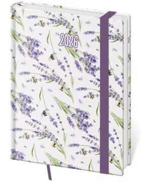 Diář 2026 denní B6 Vario - Lavender s gumičkou