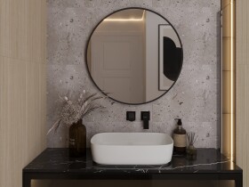 Zrcadlo Divissi Rozměry: 80 cm, Varianta: Bez osvětlení