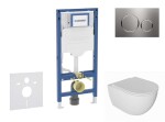 GEBERIT - Duofix Set předstěnové instalace, klozetu Oudee a sedátka softclose, tlačítko Sigma20, nerez SANI11CA6101B