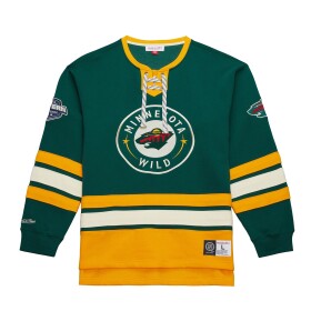 Mitchell & Ness Pánská mikina Minnesota Wild NHL Heritage Lace-Up Jersey Crew Velikost: XL