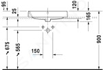 DURAVIT - Happy D.2 Umyvadlo na desku, 600x400 mm, bez otvoru pro baterii, alpská bílá 2314600000