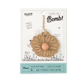 Blossombs Semínka divokých květin Flower + pohlednice, béžová barva, papír