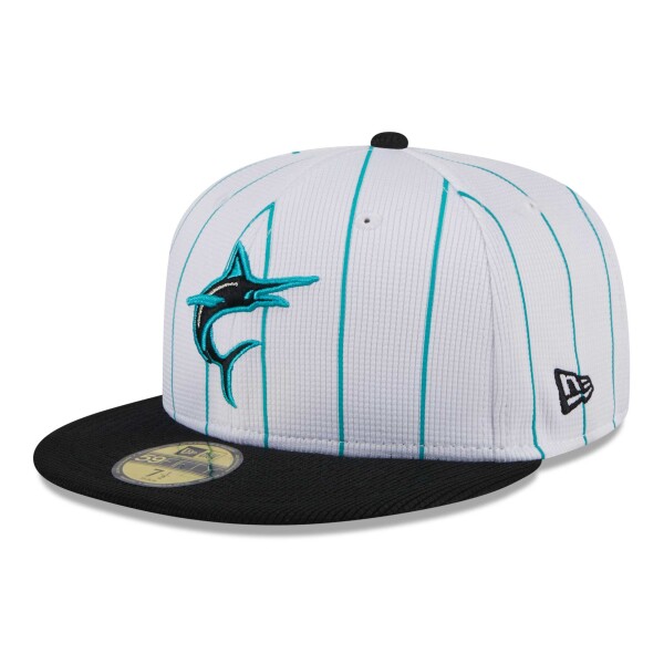 New Era Pánská kšiltovka Miami Marlins MLB 2025 Batting Practice 59FIFTY Fitted Velikost: 7 1/4