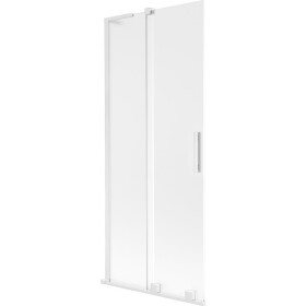 MEXEN/S - Velar L dvoukřídlá posuvná vanová zástěna 80 x 150, dekor, bílá 896-080-003-31-20