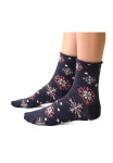 Ponožky Steven art.099 Zimní vzor netlačený 35-40 růžová/lurex 35-37