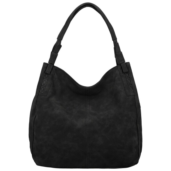 Trendy dámská koženková kabelka na rameno Sheryl, černá