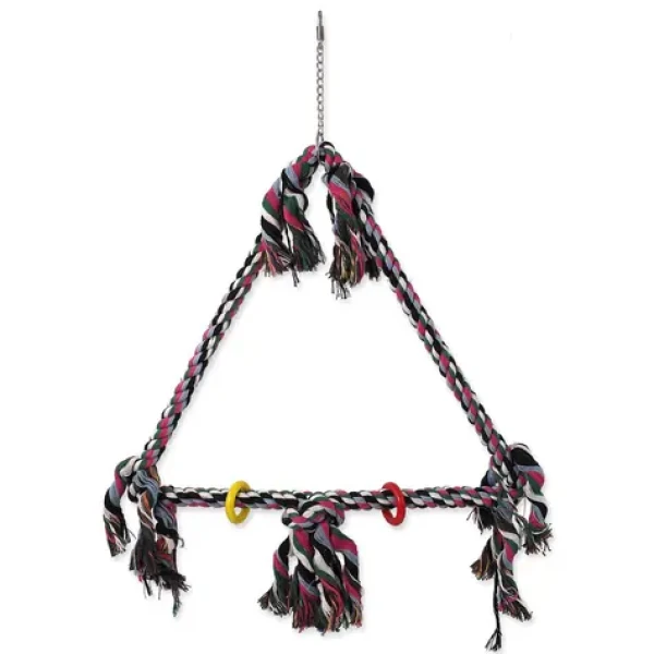 Bird Jewel Hračka - houpačka s provazy barevná 70x46 cm (452-300309)