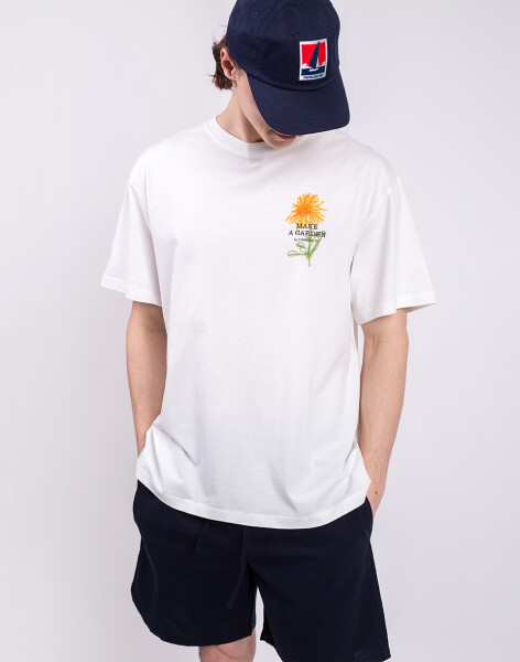 Tričko Thinking MU Crayon Flower Aaron Tee WHITE